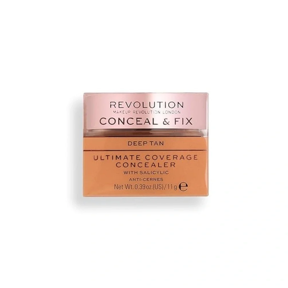 ❄️ Makeup Revolution | Conceal & Fix Ultimate Coverage Concealer Deep Tan